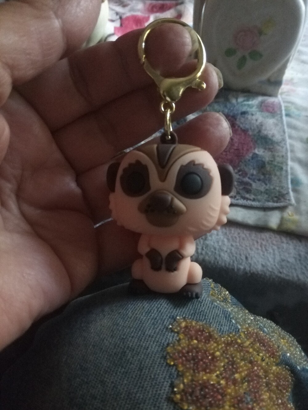 💝 Disney Timon Pink and Brown Small Key Clip